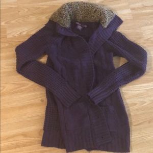 Purple fur sweater